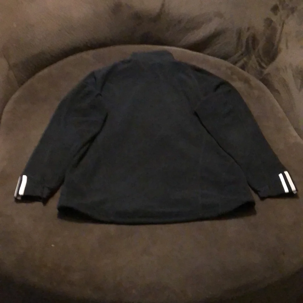 Adidas Men's Black Full-Zip Fleece Jacket